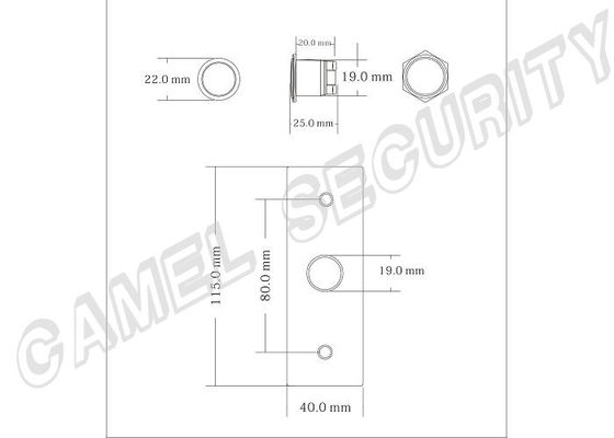 N.O / COM Contacts Slim Press To Exit Switch , Round Corner Stainless Steel Push Button