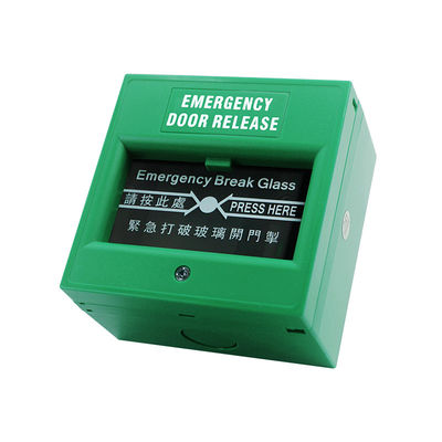 Plastic Notifier Manual Call Point Explosion Proof , Emergency Break Glass Door Release