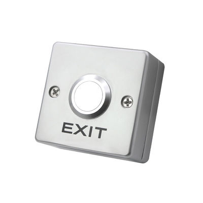 European Standard SPDT Push Button To Exit , 53 * 53mm Door Release Push Button Zinc Alloy Panel
