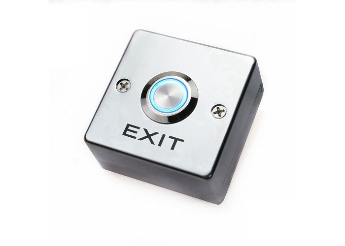 Square Illuminated Push Button Switch , Normally Open Automatic Door Button